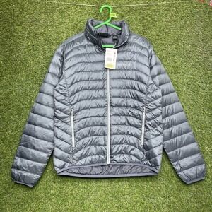 Marmot Ares Down Jacket Mens Medium Ultralight 600 Fill Outdoor Gray Zip 71260